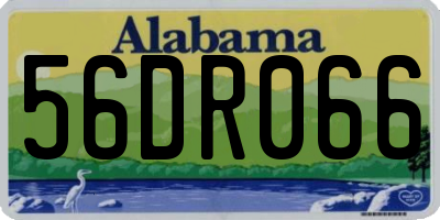 AL license plate 56DR066
