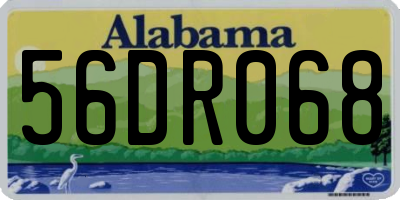 AL license plate 56DR068