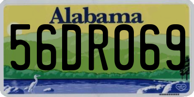 AL license plate 56DR069