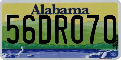 AL license plate 56DR070