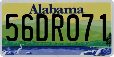 AL license plate 56DR071