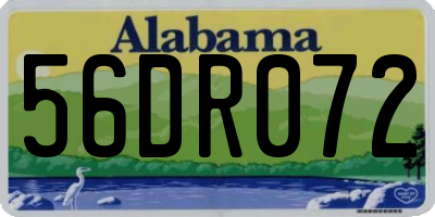 AL license plate 56DR072