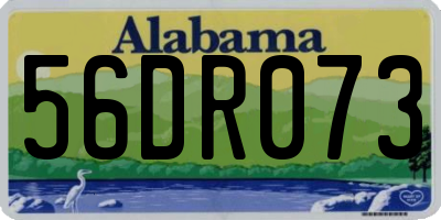 AL license plate 56DR073