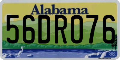 AL license plate 56DR076