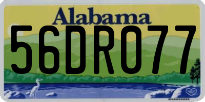 AL license plate 56DR077