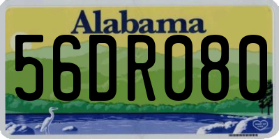 AL license plate 56DR080