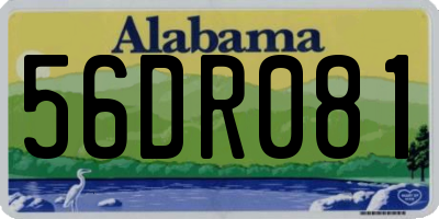 AL license plate 56DR081