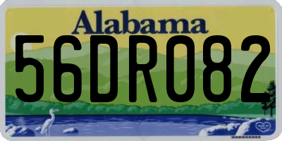 AL license plate 56DR082