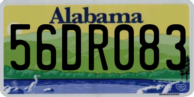 AL license plate 56DR083