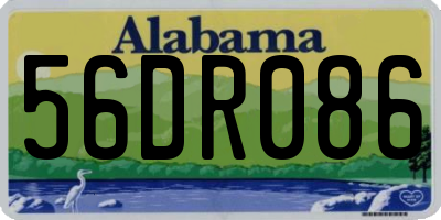 AL license plate 56DR086