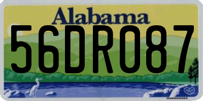 AL license plate 56DR087