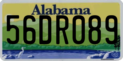 AL license plate 56DR089