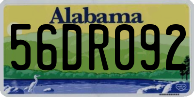 AL license plate 56DR092