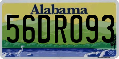 AL license plate 56DR093