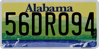 AL license plate 56DR094