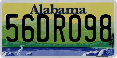 AL license plate 56DR098
