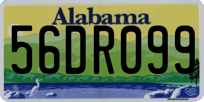 AL license plate 56DR099