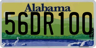 AL license plate 56DR100