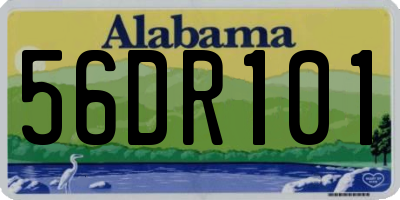AL license plate 56DR101