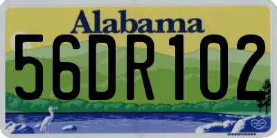 AL license plate 56DR102