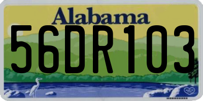 AL license plate 56DR103