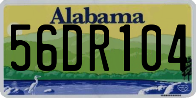 AL license plate 56DR104