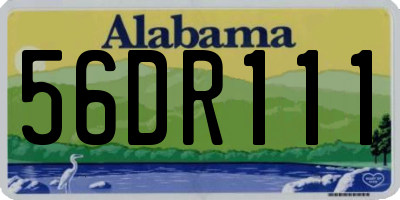 AL license plate 56DR111