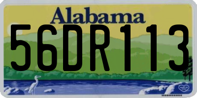 AL license plate 56DR113