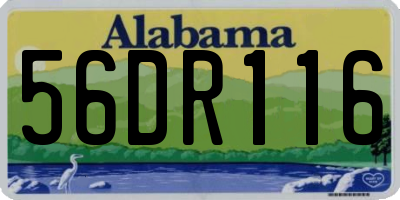 AL license plate 56DR116