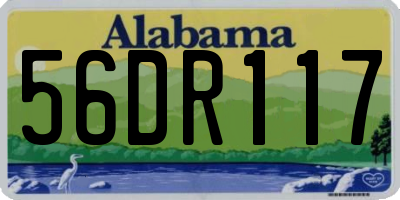 AL license plate 56DR117