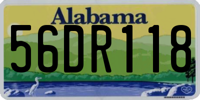 AL license plate 56DR118