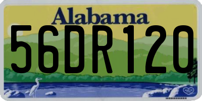 AL license plate 56DR120