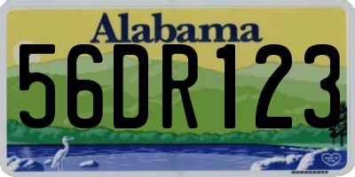 AL license plate 56DR123