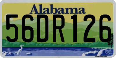 AL license plate 56DR126