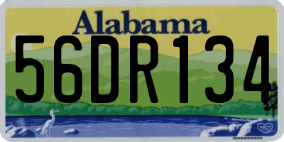 AL license plate 56DR134