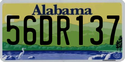 AL license plate 56DR137