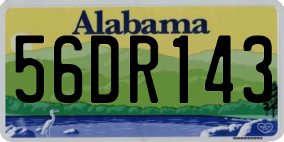 AL license plate 56DR143