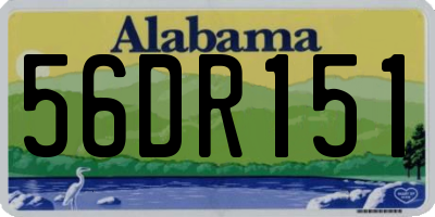 AL license plate 56DR151
