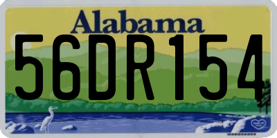 AL license plate 56DR154