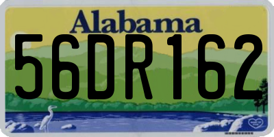AL license plate 56DR162