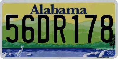 AL license plate 56DR178