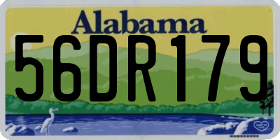 AL license plate 56DR179
