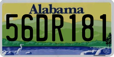 AL license plate 56DR181