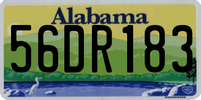 AL license plate 56DR183
