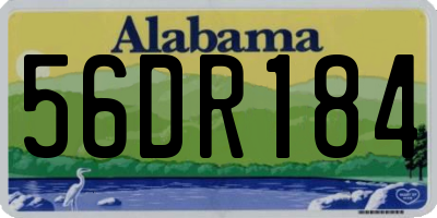 AL license plate 56DR184