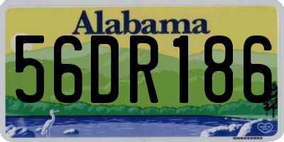 AL license plate 56DR186