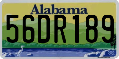 AL license plate 56DR189