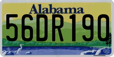 AL license plate 56DR190
