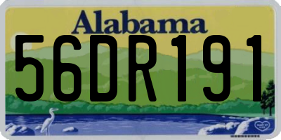 AL license plate 56DR191
