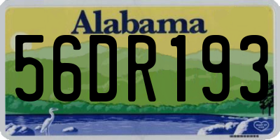 AL license plate 56DR193